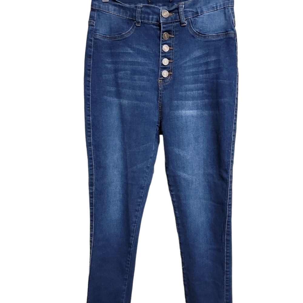 Special one size 15 button fly blue jeans